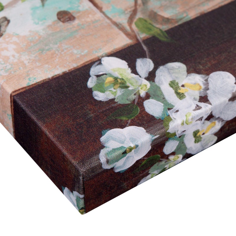 Patton Wall DÃ©cor Farmhouse Wall Art Blooms In Mason Jar Floral Wrapped Canvas, 24" x 36" - Image 3